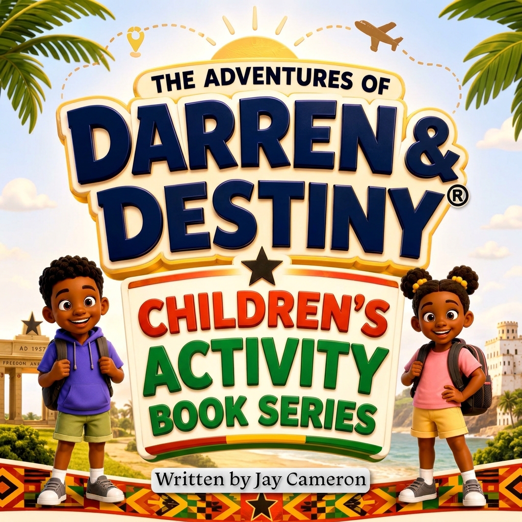 The Adventures of Darren and Destiny children's activity book series, written by Jay Cameron