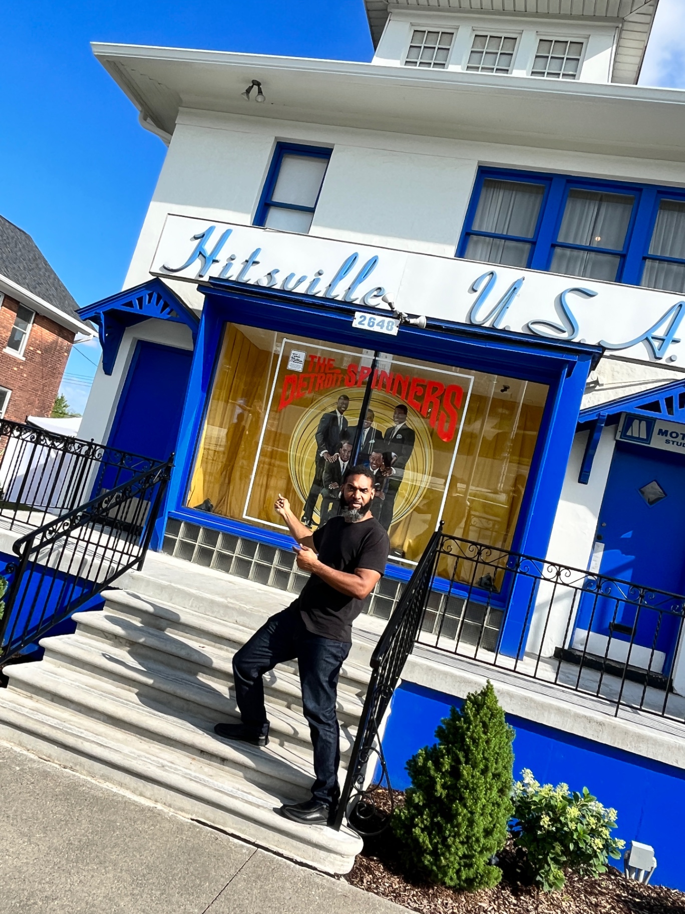 Jay Cameron outside the Hitsville U.S.A. Motown Museum in Detroit