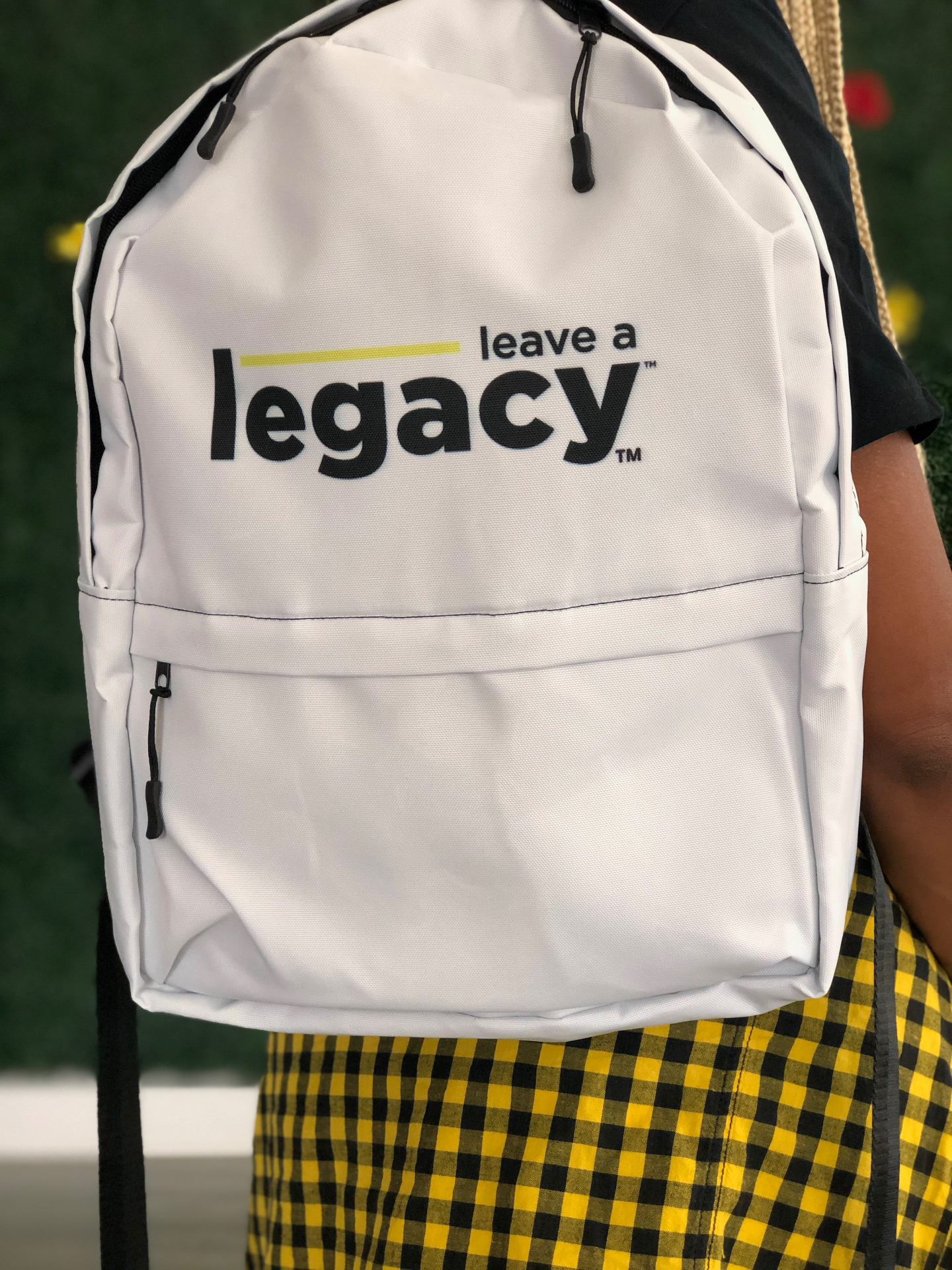 White Leave A Legacy backpack