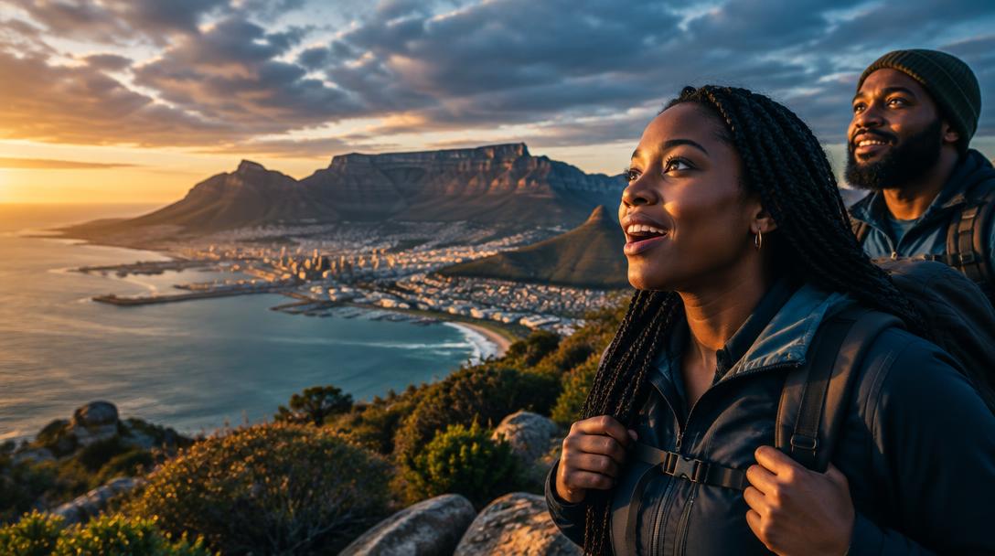 Black travelers experiencing South Africa
